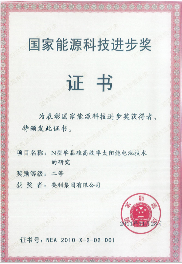 國家能源科技進步獎二等獎